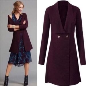 CAbi Women's Regal Cardigan Sweater Cotton Blend Mulberry Size Small Style 3350